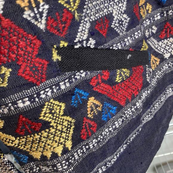 Vintage Women's Embroidered Aztec Tribal Print Vest Est. Size M Tapestry Boho - Picture 8 of 10